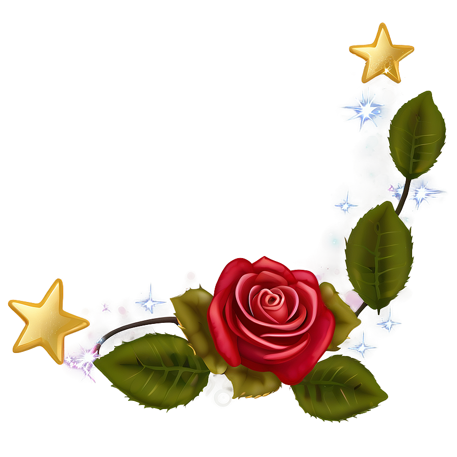 Roses And Stars Png Teu PNG Image