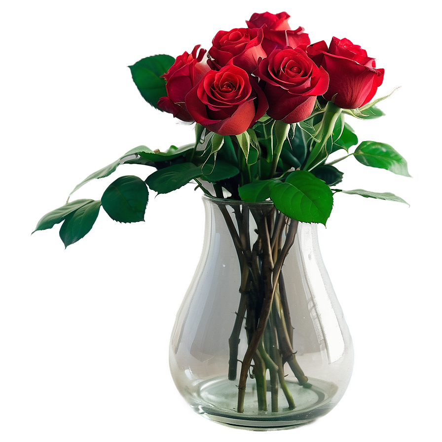 Roses In Vase Arrangement Png 06212024 PNG Image