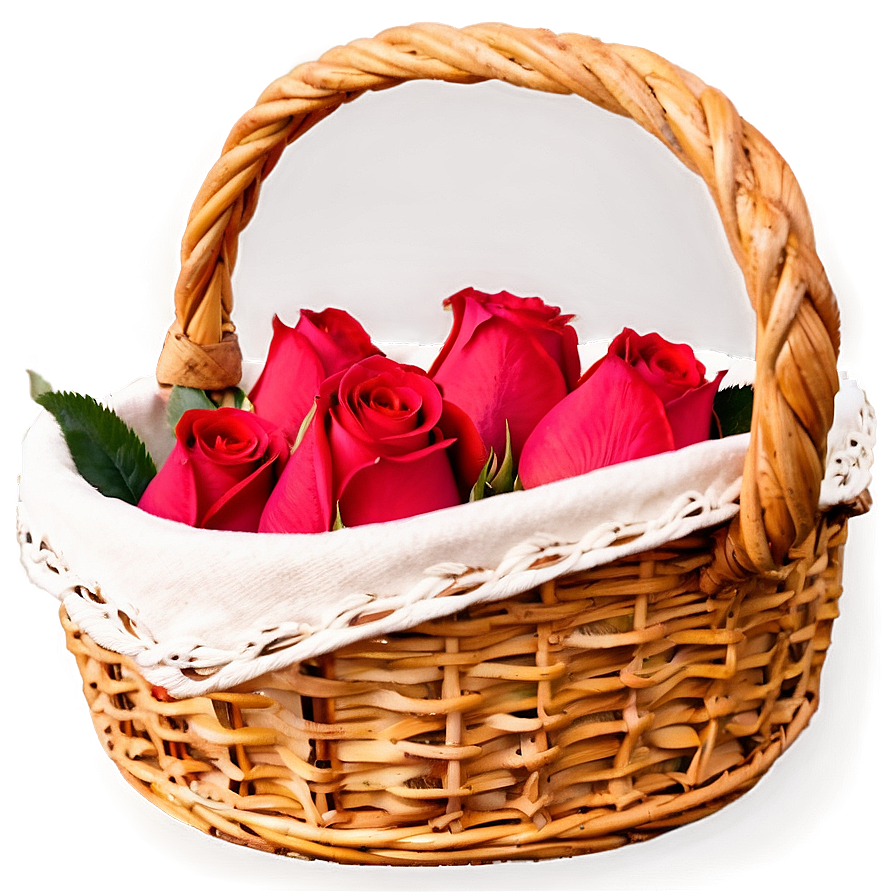 Roses Picnic Basket Png 30 PNG Image