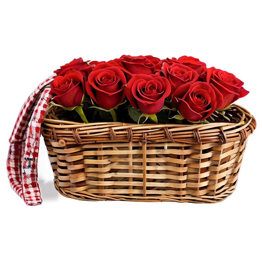 Roses Picnic Basket Png 36 PNG Image