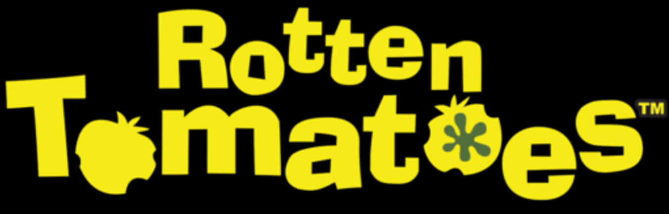 Rotten Tomatoes Logo Yellow Black PNG Image