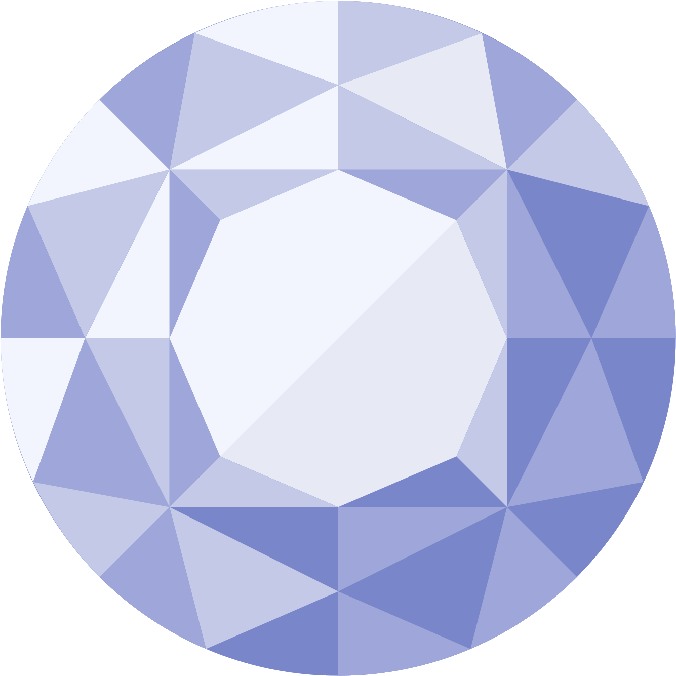 Round Cut Diamond Illustration PNG Image