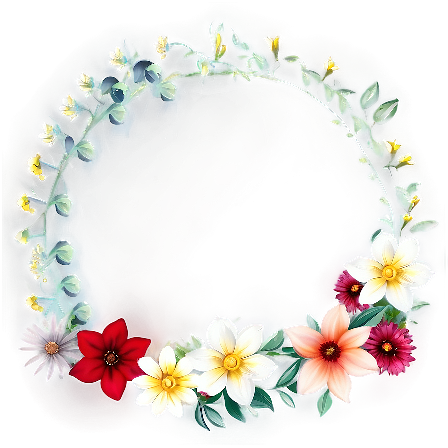 Round Flower Border Png Ecv PNG Image