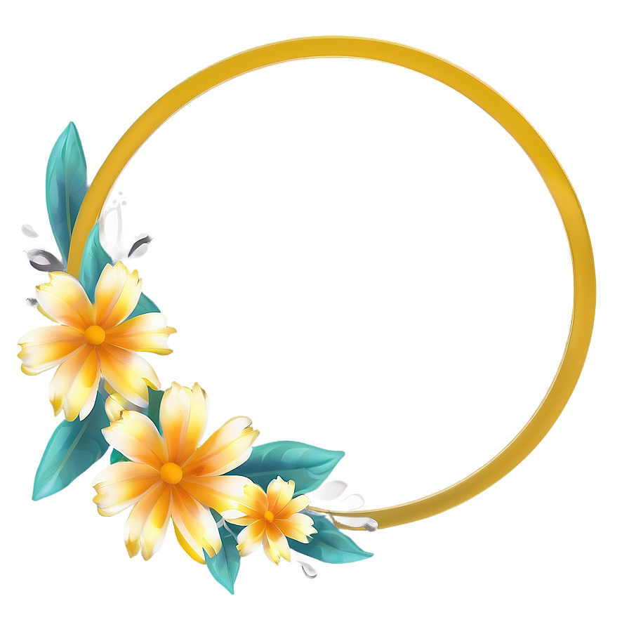 Round Flower Frame Png 05252024 PNG Image