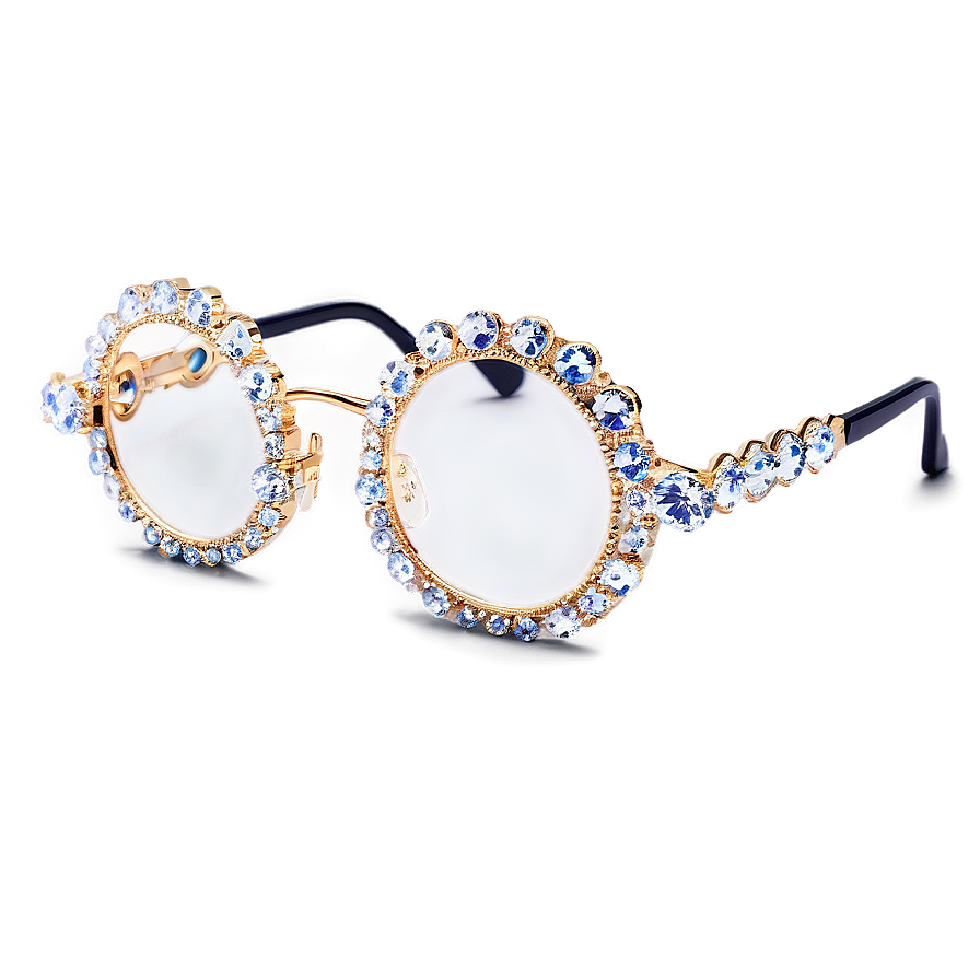 Round Glasses With Rhinestones Png Ykd16 PNG Image