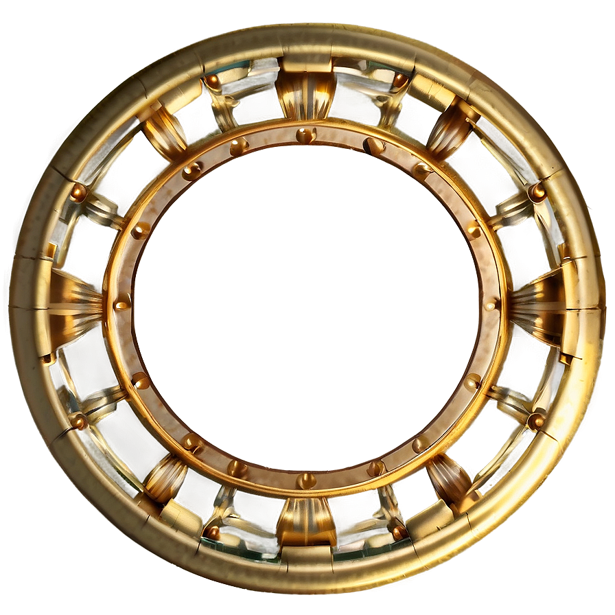 Round Golden Frame Png Jdy PNG Image