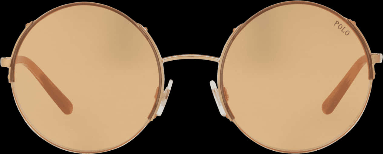 Round Polo Sunglasses Isolated PNG Image