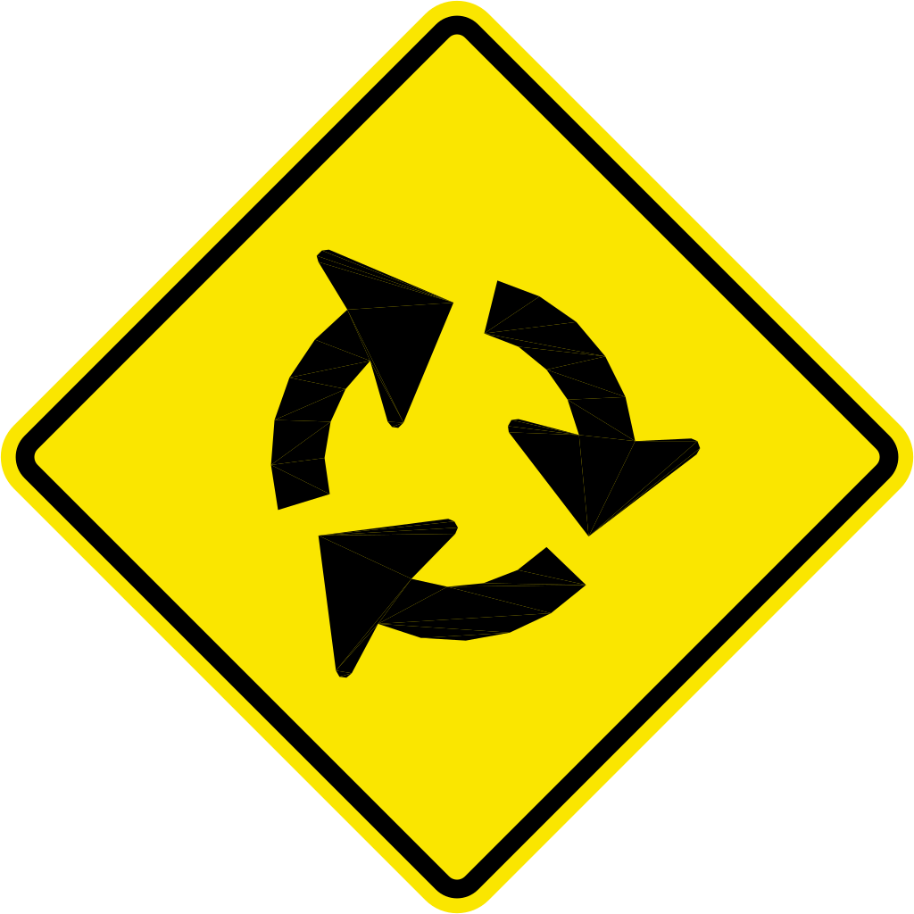 Roundabout Traffic Sign PNG Image