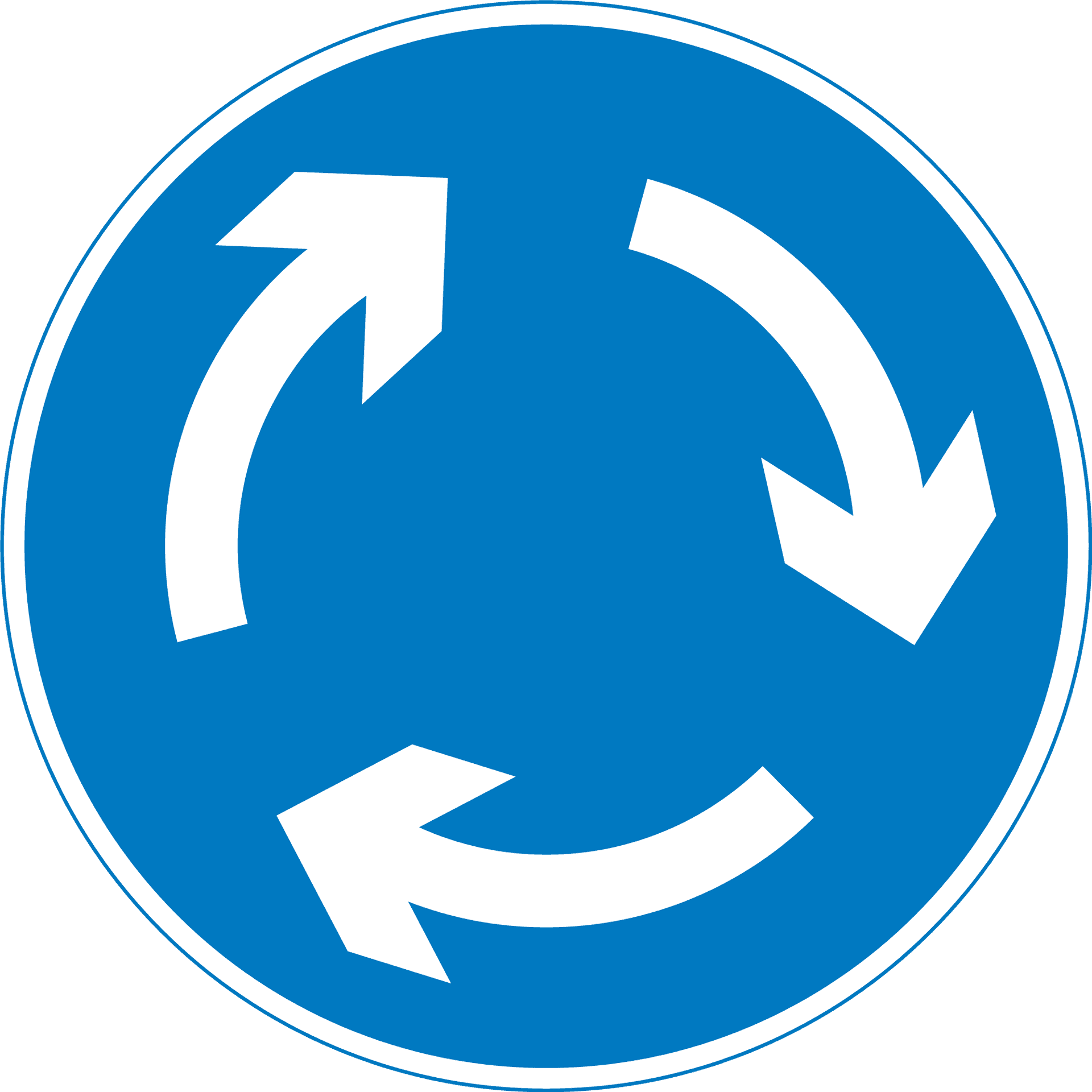 Roundabout Traffic Sign PNG Image