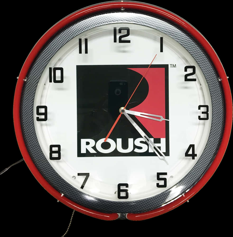 Roush Branded Wall Clock PNG Image