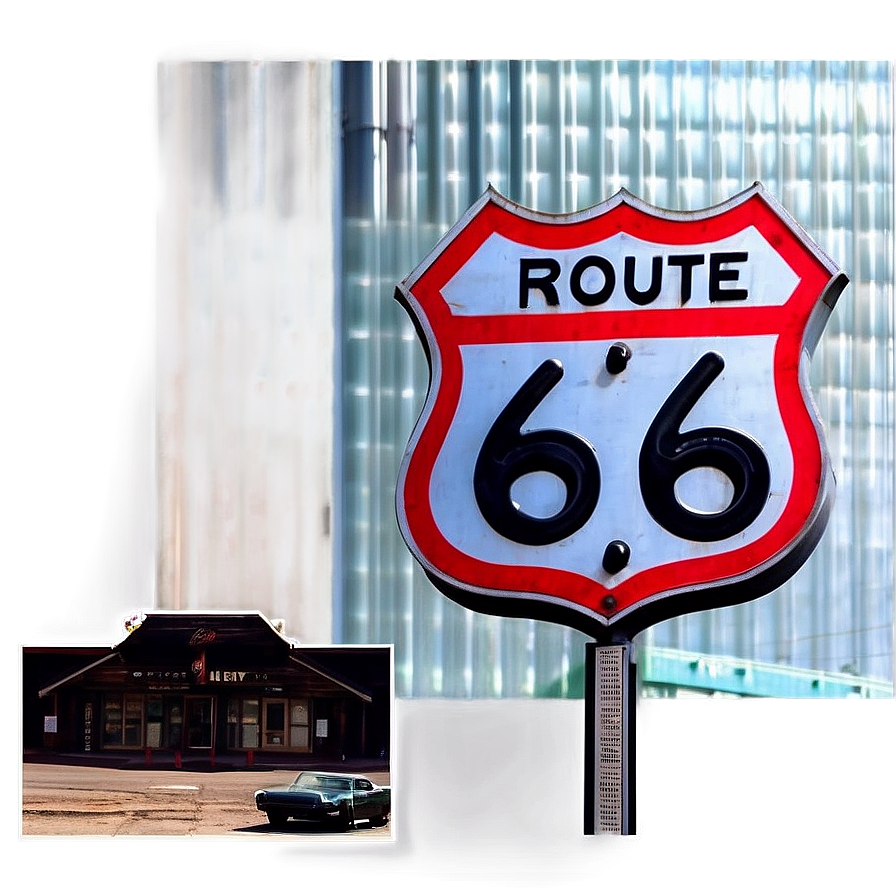 Route 66 Main Street America Png Ryg PNG Image