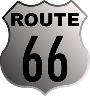 Route66 Sign Graphic PNG Image