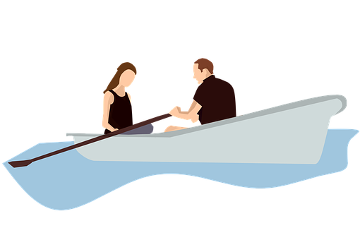 Rowboat Date Night PNG Image