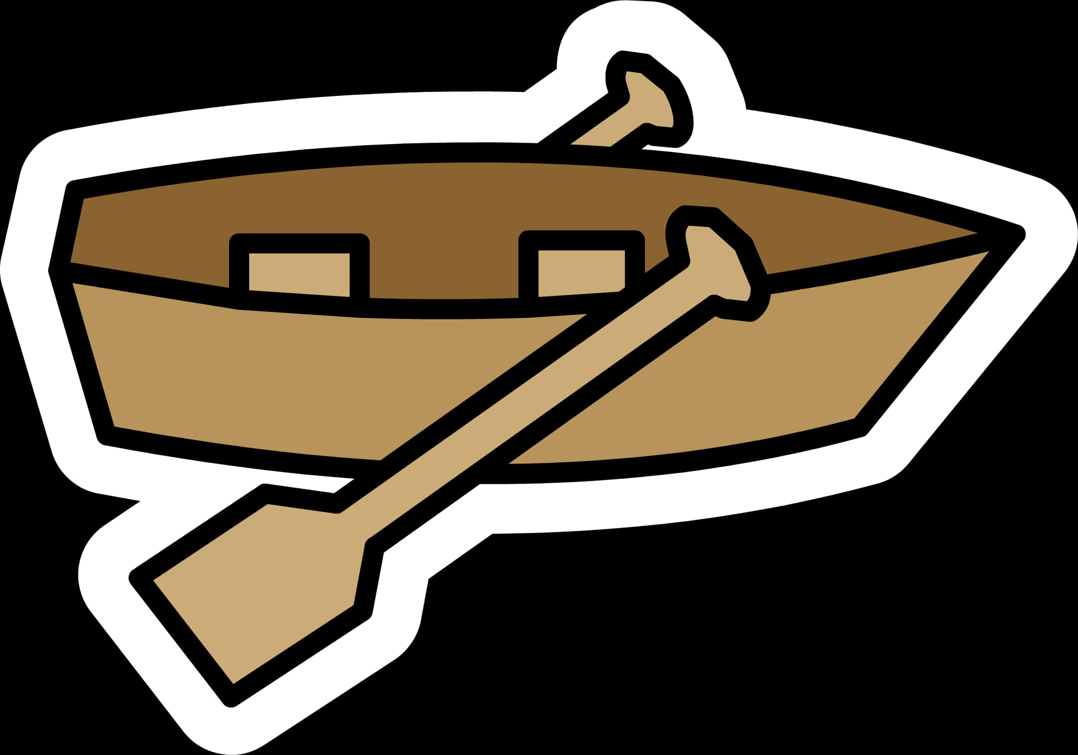 Rowboat Graphic Sticker PNG Image