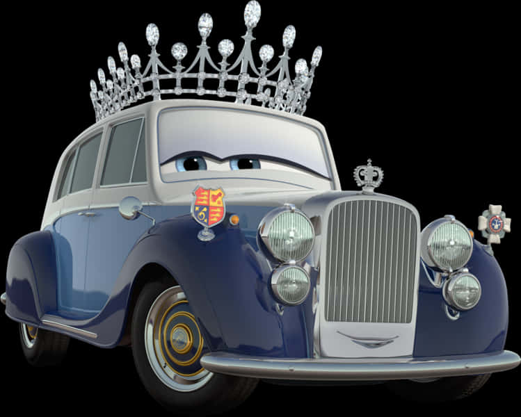 Royal Car Character Crown Tiara PNG Image