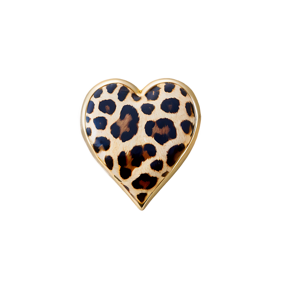 Royal Leopard Heart Png Uxe90 PNG Image