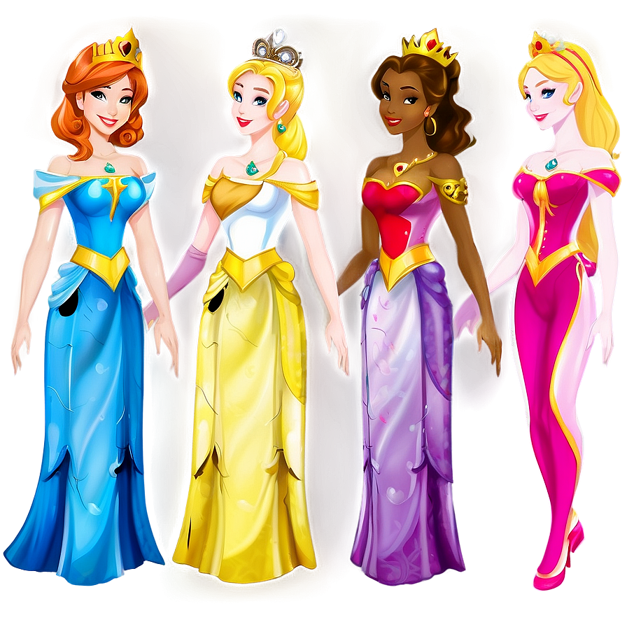 Royal Princesses Ensemble Png 34 PNG Image