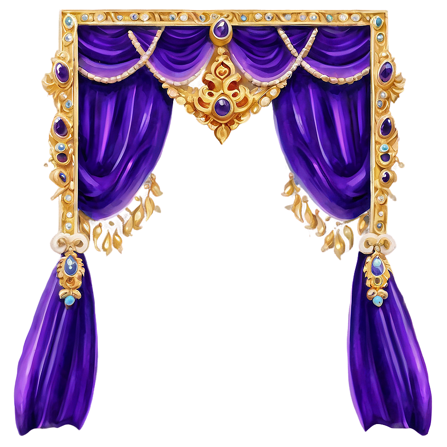 Royal Purple Velvet Border Png 06262024 PNG Image