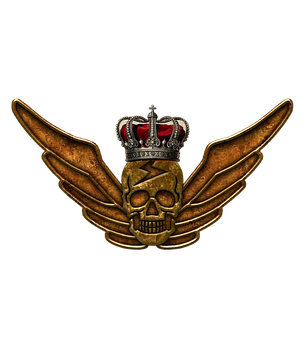 Royal Skullwith Wings Emblem PNG Image