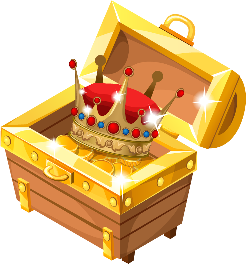 Royal Treasure Chest Illustration PNG Image