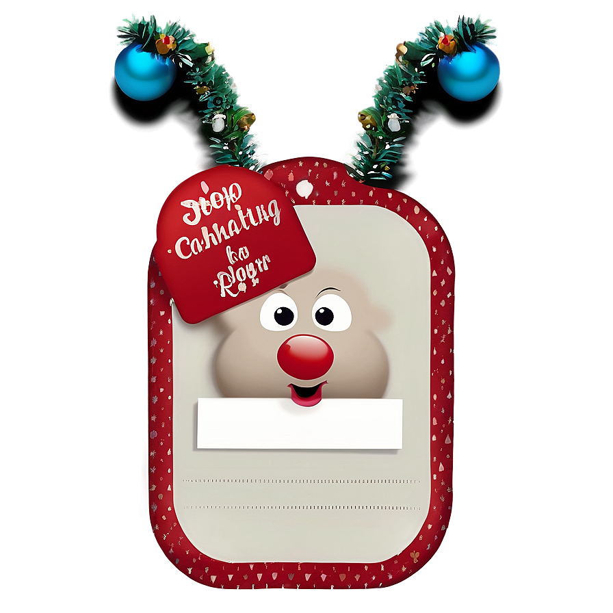 Rudolph Reindeer Tag Png His25 PNG Image