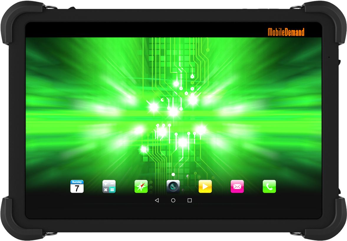 Rugged Android Tablet Circuit Background PNG Image