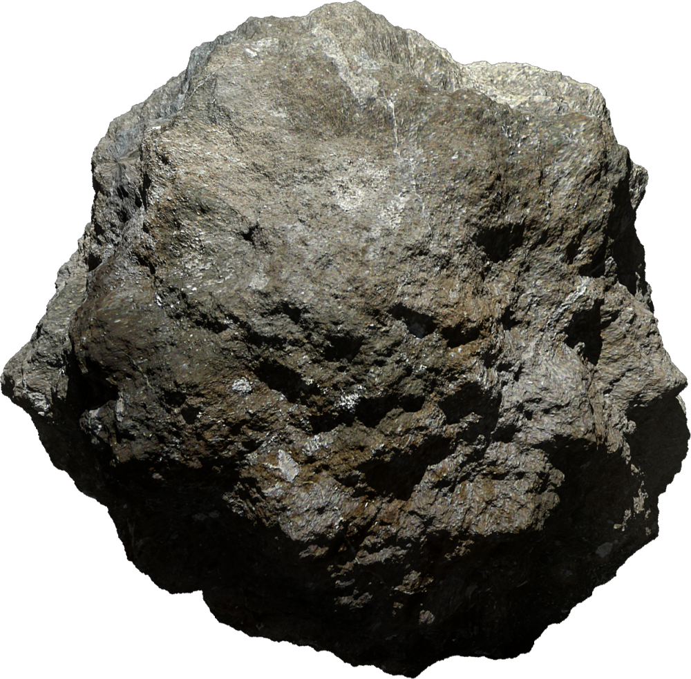 Rugged Asteroid Texture PNG Image