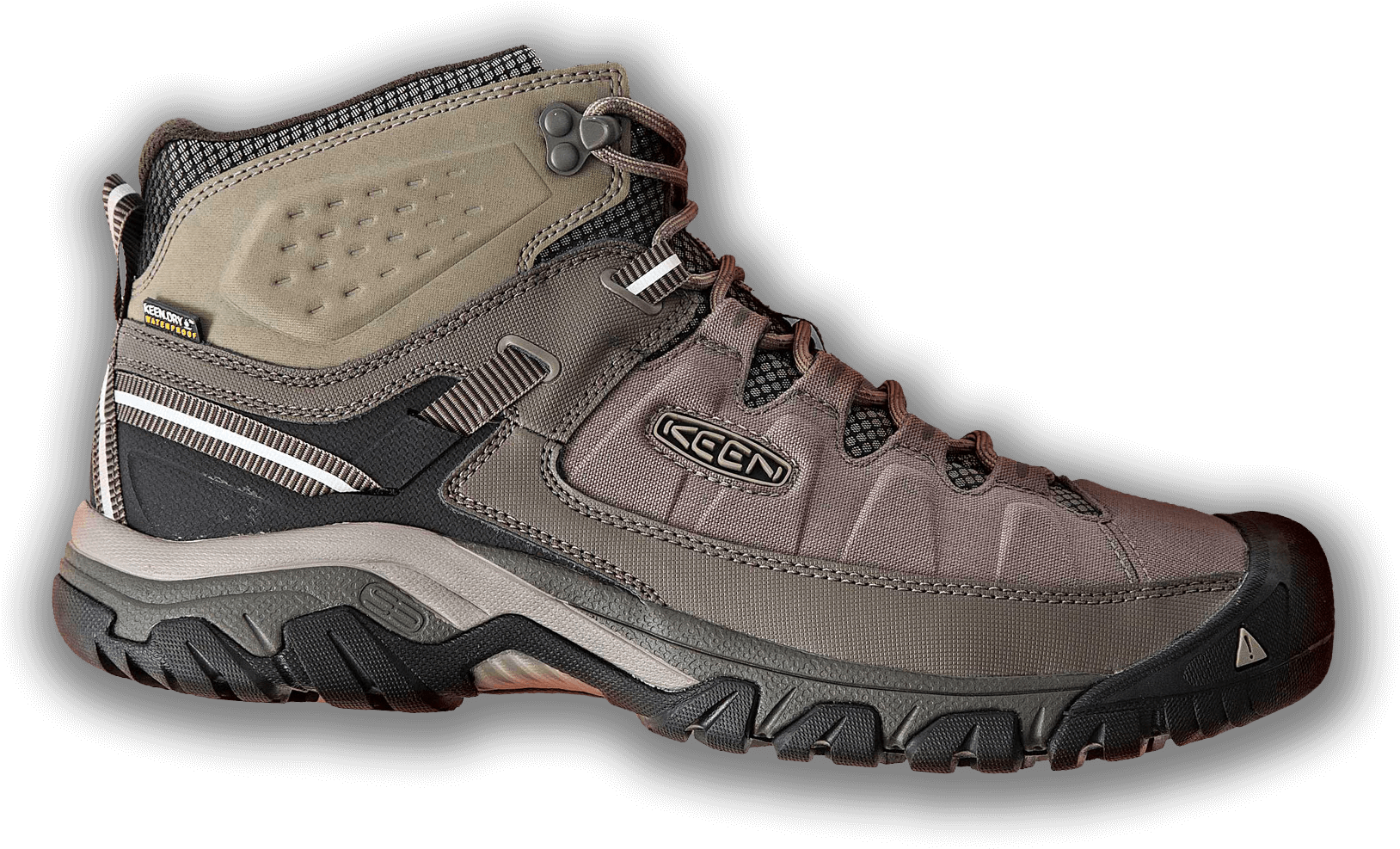 Rugged Hiking Boot Profile View PNG Image