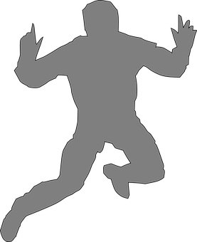 Running Man Silhouette PNG Image