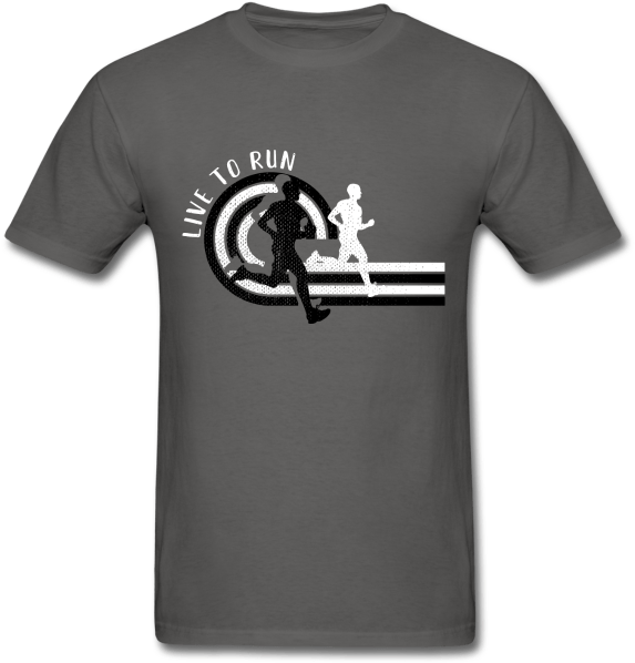 Running Themed T Shirt Design PNG Image