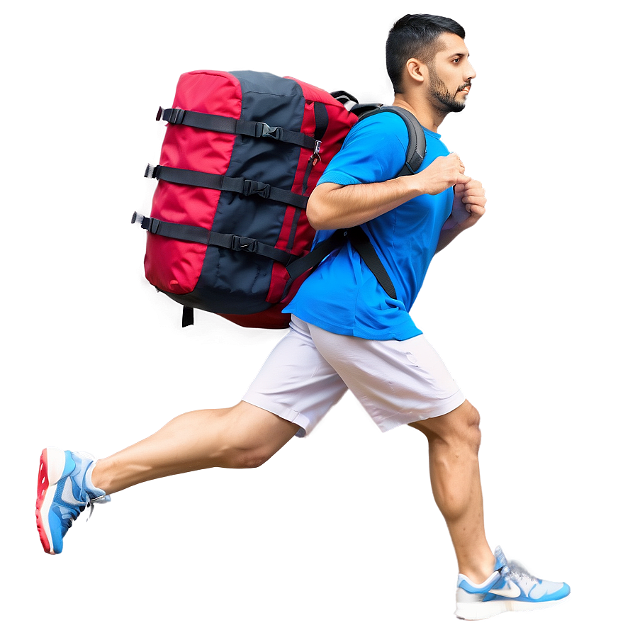 Running With Backpack Png 60 PNG Image