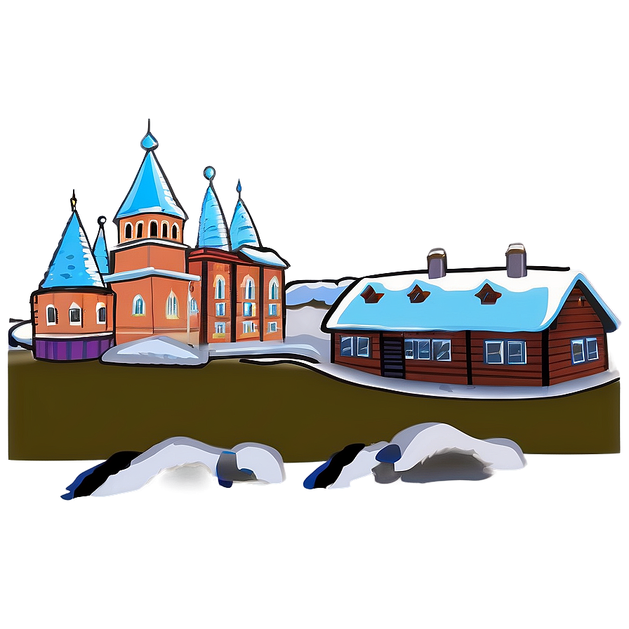 Russia Winter Scene Png Qut PNG Image