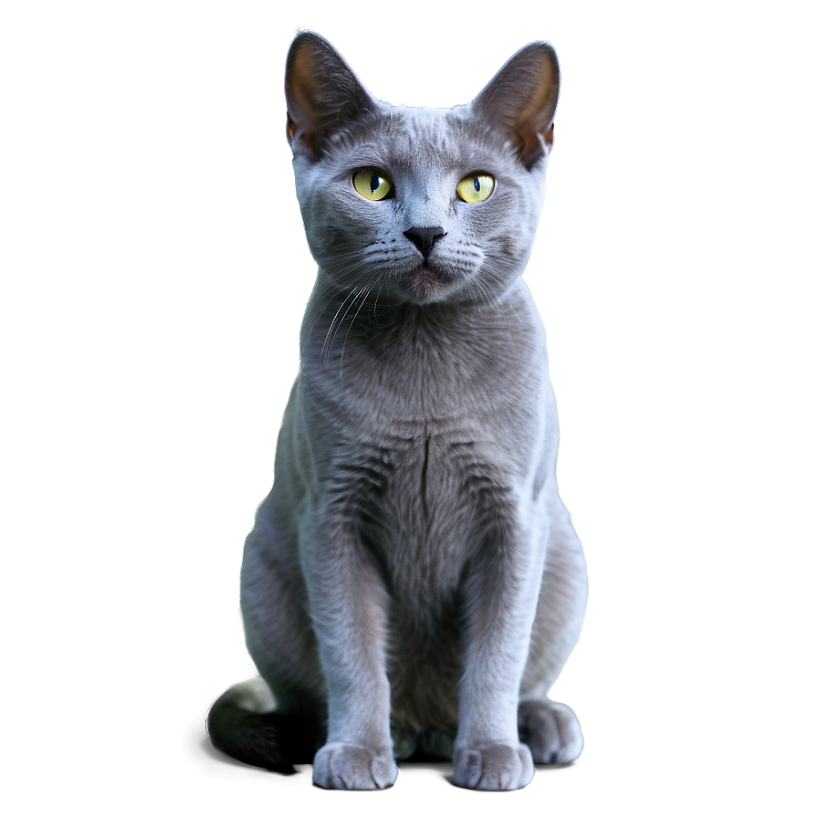 Russian Blue Cat B PNG Image