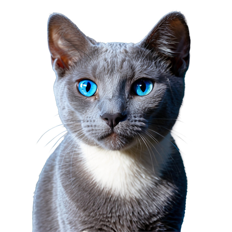 Russian Blue Cat In Sunlight Png 43 PNG Image