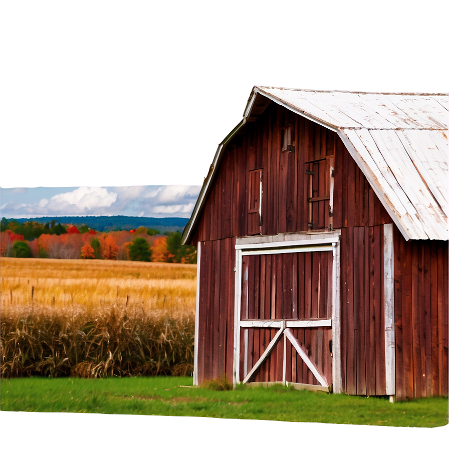 Rustic Autumn Barn Png 05212024 PNG Image