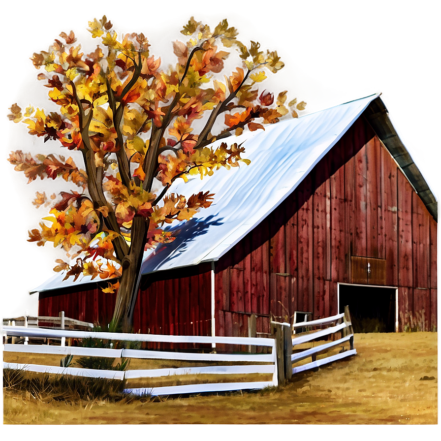 Rustic Autumn Barn Png Odc PNG Image