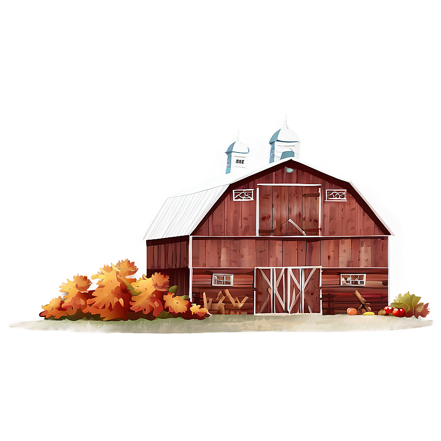 Rustic Autumn Barn Png Vlk PNG Image