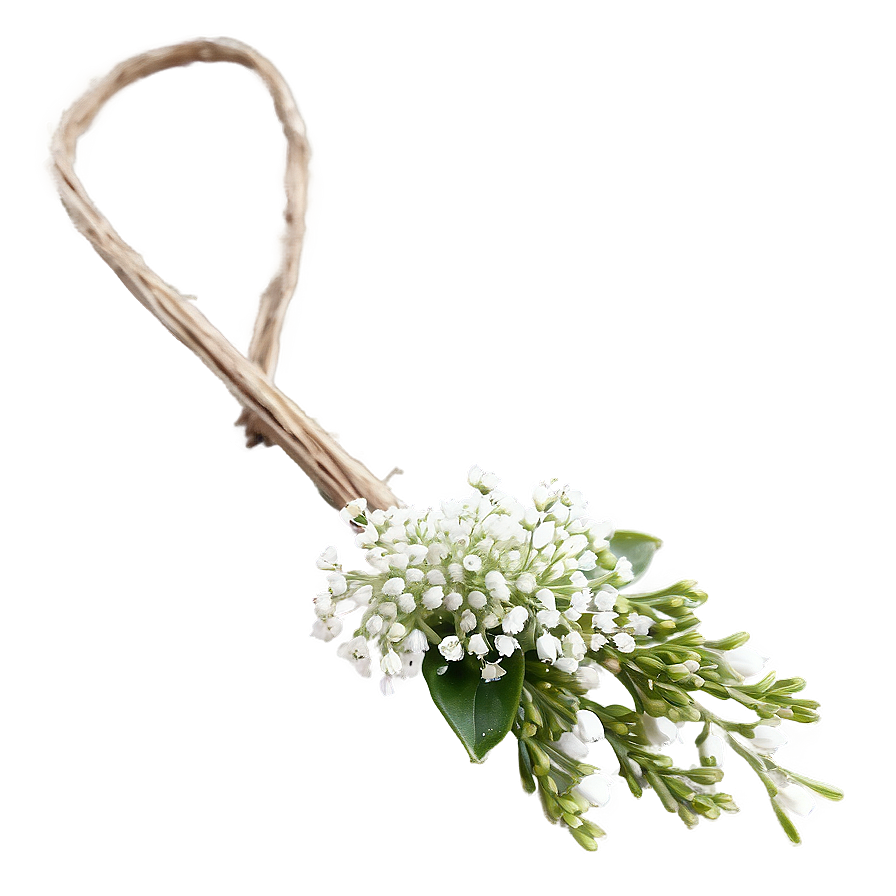 Rustic Baby's Breath Boutonniere Png Ehx51 PNG Image