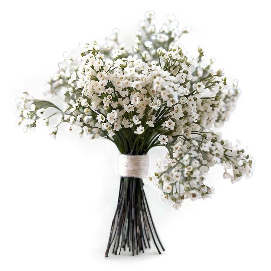 Rustic Babys Breath Centerpiece Png Wsr42 PNG Image