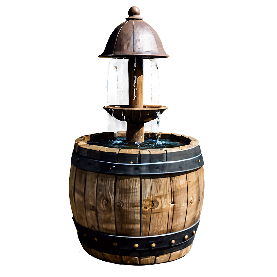 Rustic Barrel Fountain Png Yep32 PNG Image