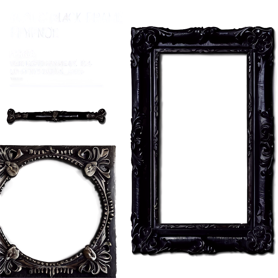 Rustic Black Frame Png 69 PNG Image