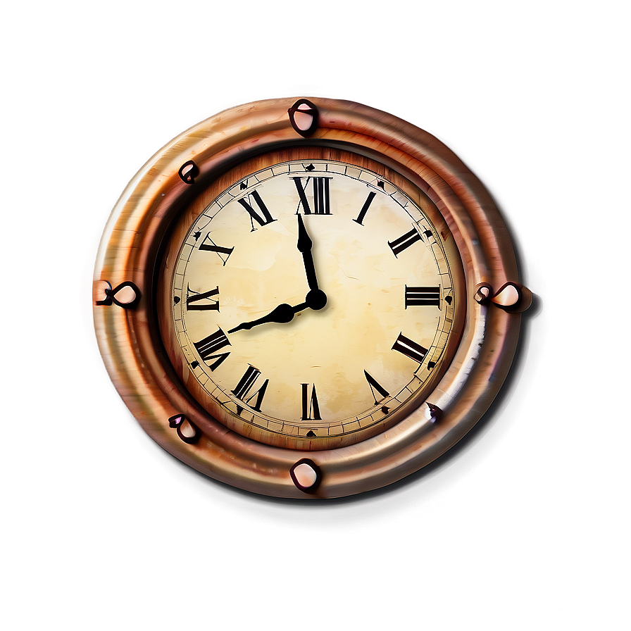 Rustic Clock Clipart Png 06262024 PNG Image