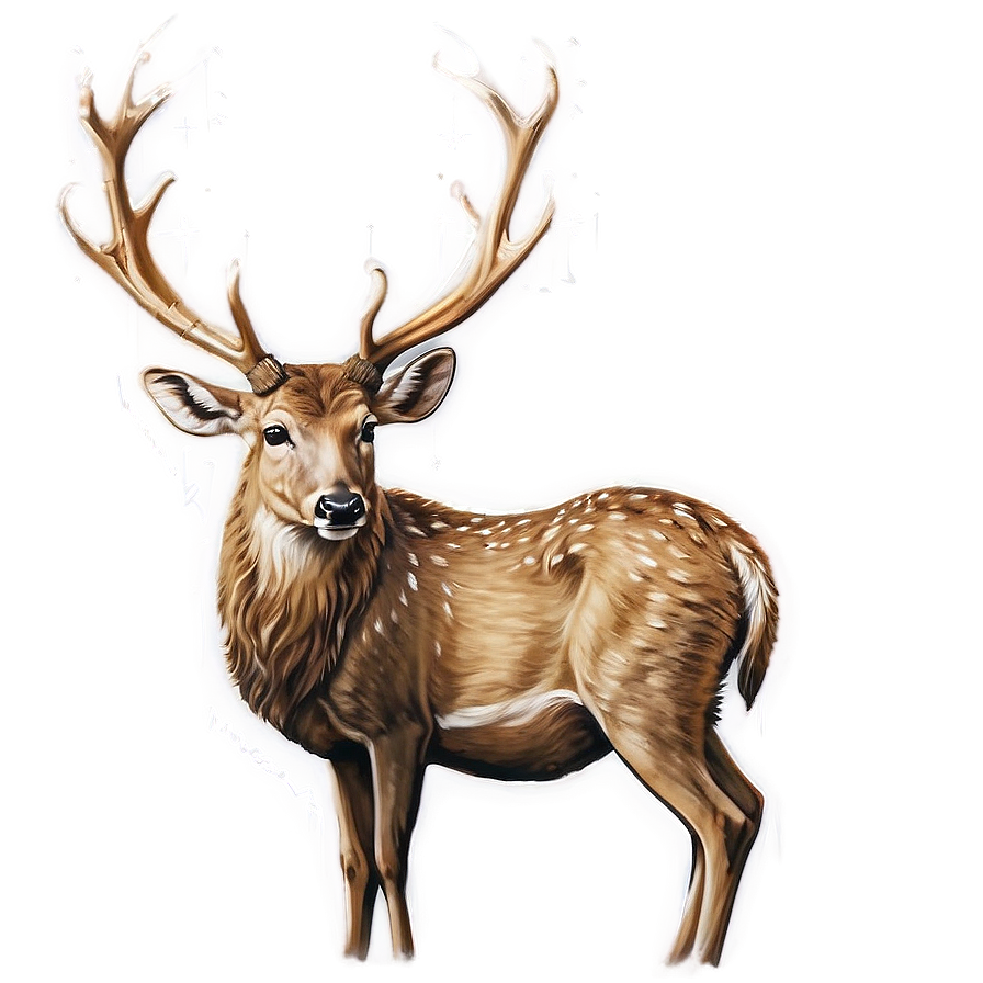 Rustic Deer Sketch Png 64 PNG Image