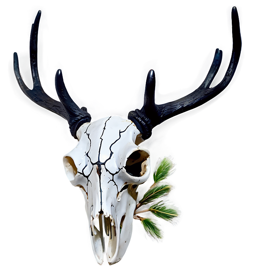 Rustic Deer Skull Design Png 06132024 PNG Image