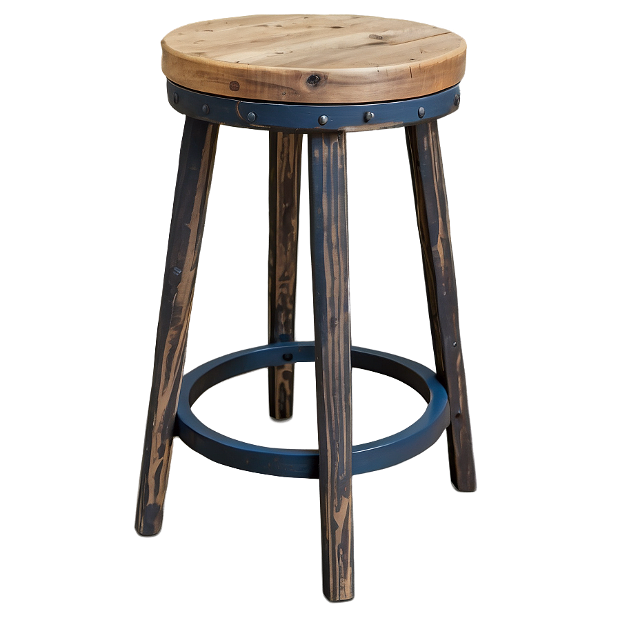 Rustic Farmhouse Barstool Png Qgo1 PNG Image