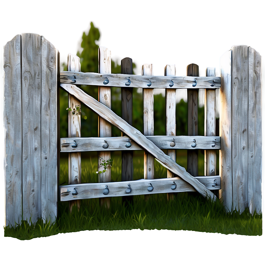 Rustic Farmhouse Gate Png Hhi PNG Image