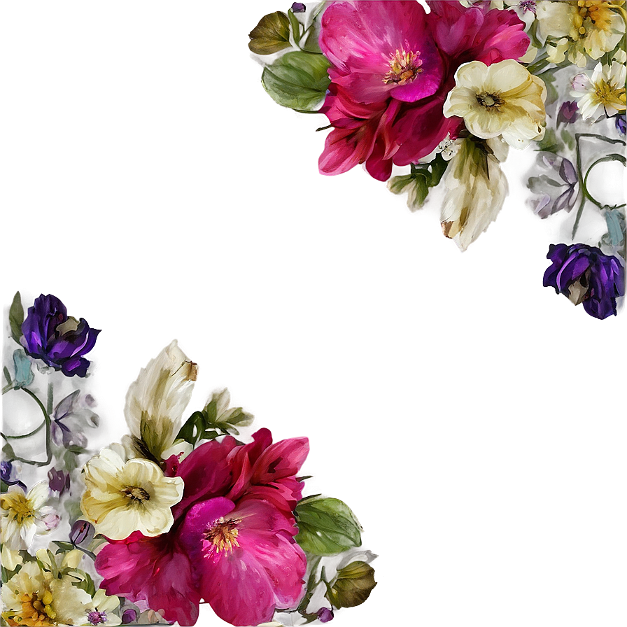 Rustic Flower Frame Png Bhp PNG Image