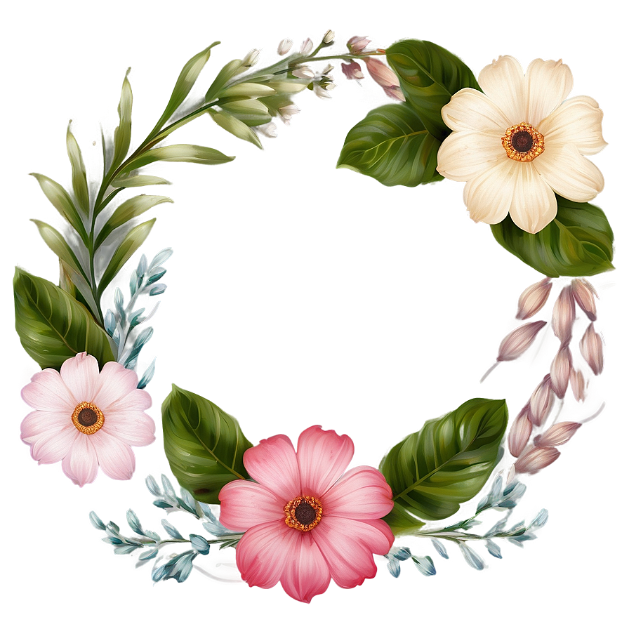 Rustic Flower Frame Png Rvd PNG Image