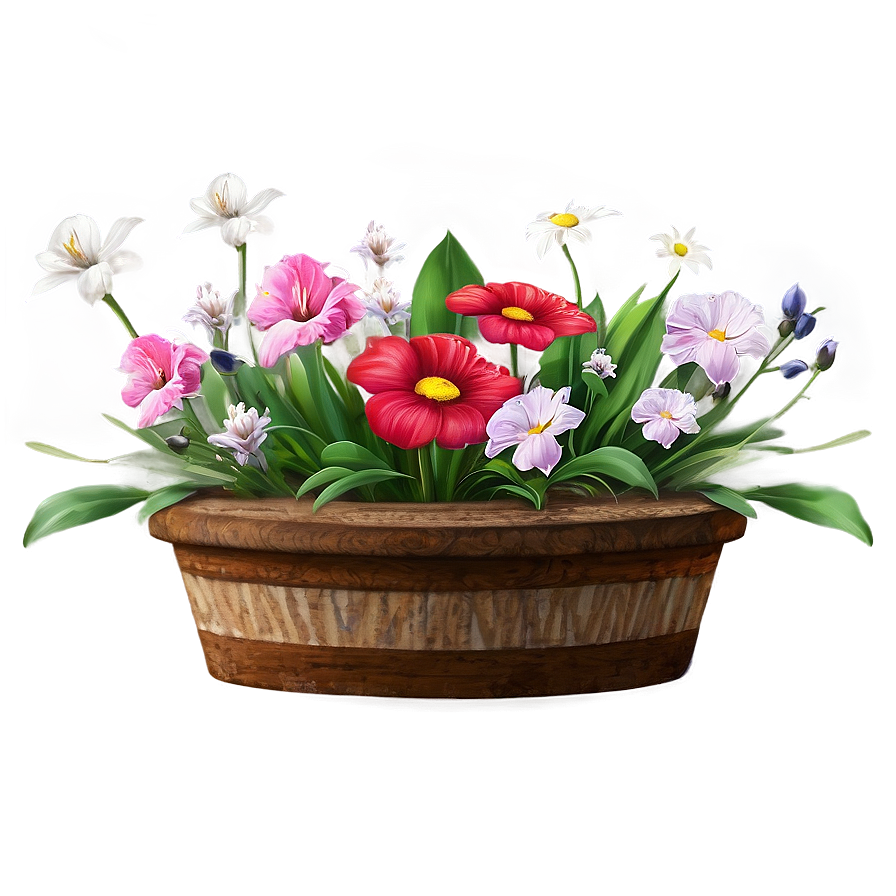 Rustic Flowers In Vase Png Gmi28 PNG Image