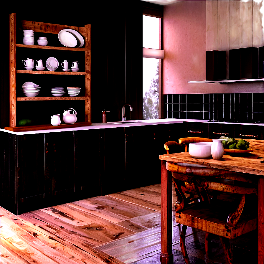 Rustic Kitchen Interior Png Lpa13 PNG Image